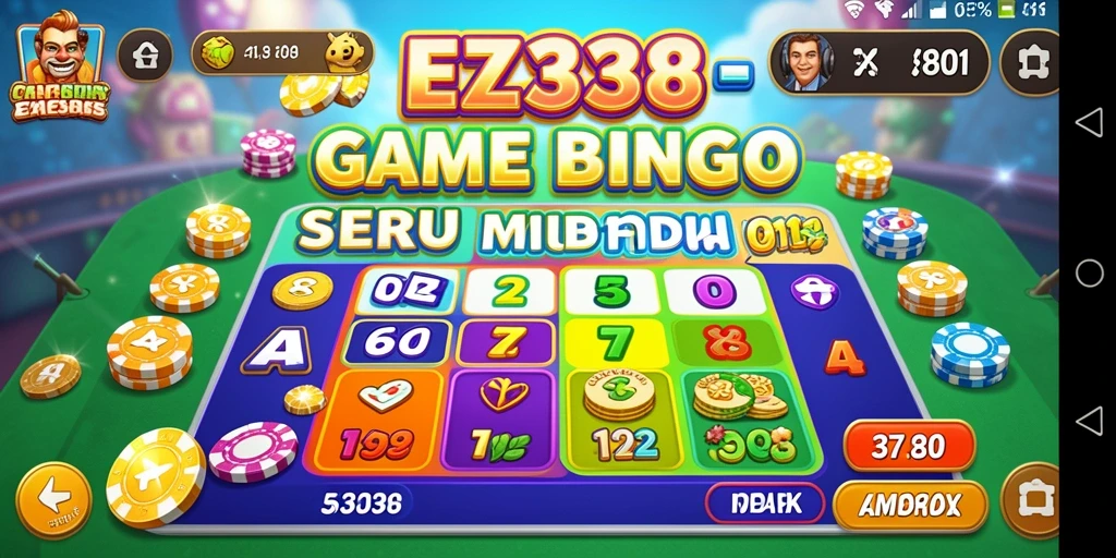 Screenshot gameplay EZ338 yang menampilkan suasana Bingo yang seru.