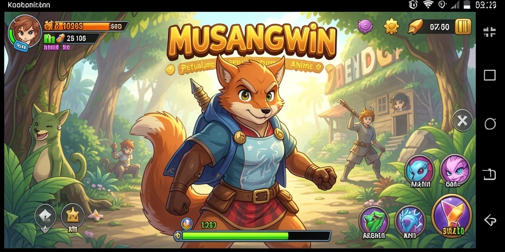 Tampilan menarik dari gameplay <strong>MUSANGWIN</strong> yang menampilkan pertarungan karakter anime.