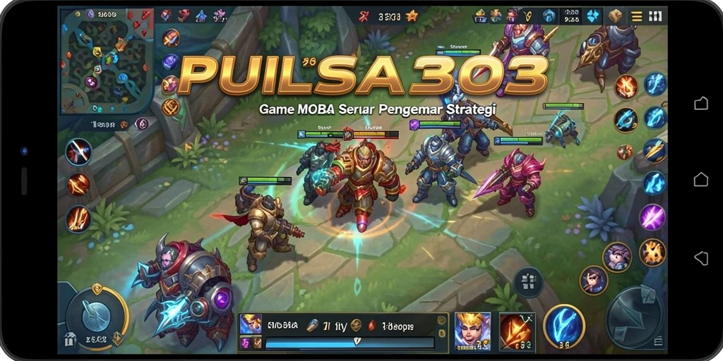 Gameplay PULSA303 yang seru dan strategis dalam pertempuran MOBA.