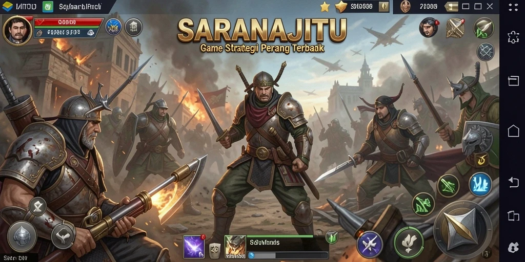 Screenshot gameplay SARANAJITU yang menampilkan pertempuran yang seru.