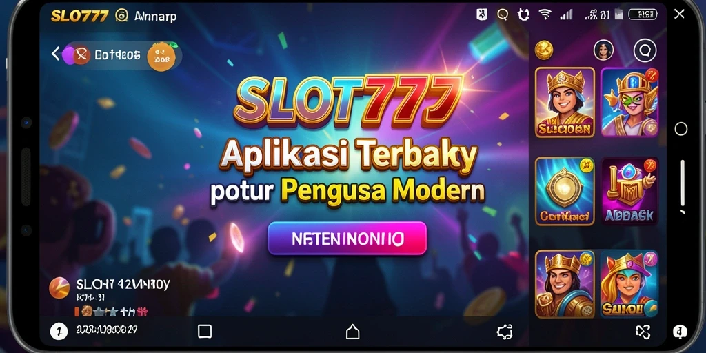 Tangkapan layar SLOT777 menampilkan antarmuka aplikasi Utility yang modern.