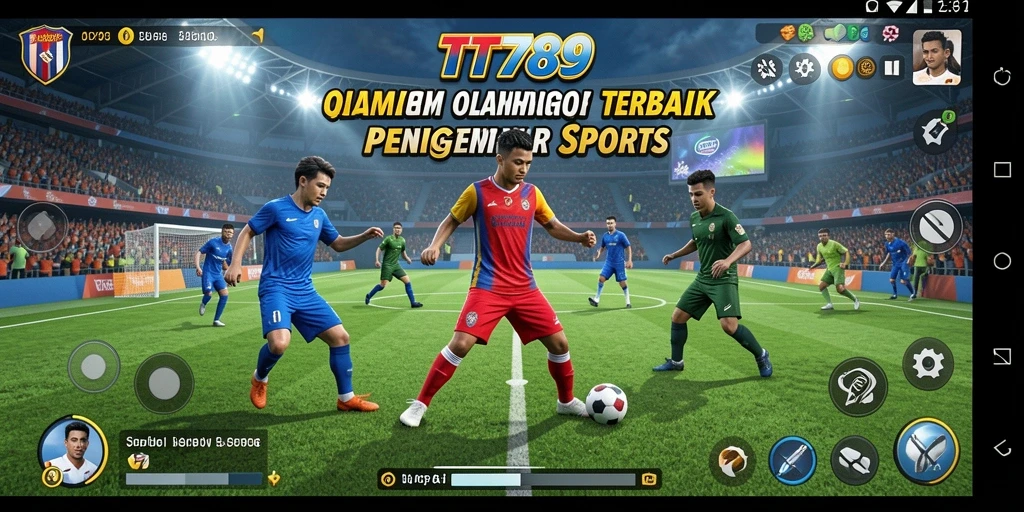 Tampilan gameplay menegangkan di TT789, penuh aksi olahraga.