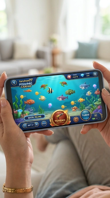 Tampilan utama aplikasi taruhan77 di perangkat Android.